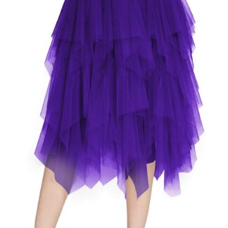 Naiste asümmeetriline veniv tüllseelik, lilla (s. L)