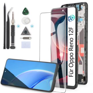 Oppo Reno12 F ekraan, raamiga, must