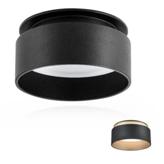 LED laevalgusti, must, soe valgus (30mm)