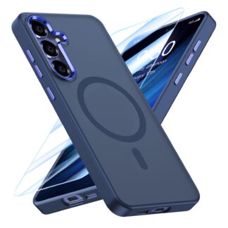 Samsung Galaxy S25 telefonikaaned koos ekraanikaitsmega, sinine