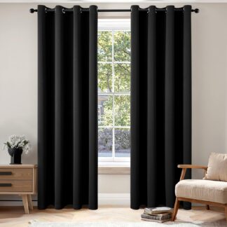 Termo-pimenduskardinad, mustad (2tk, 175x140cm)