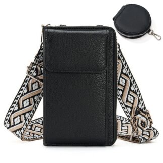 RFID-kaitsega kunstnahast õlakott ja telefonikott, kaasas pisike rahakott