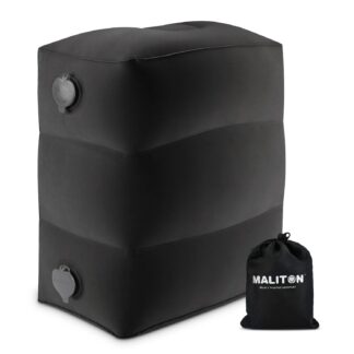 Täispuhutav reguleeritav jalatugi, must