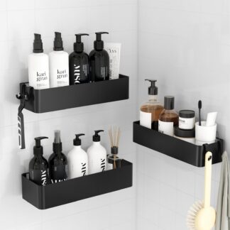 Duširiiulid, mustad (3tk), kleebitavad