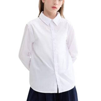 Valge puuvillane pluus tüdrukutele (s. 128)