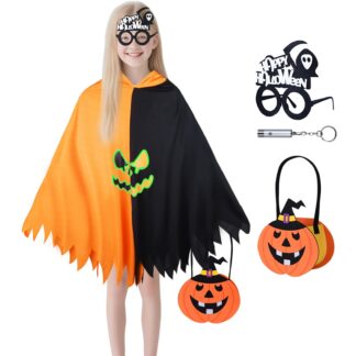 Halloweeni kummituse kostüüm-keep lastele, helendav, oranž (L)