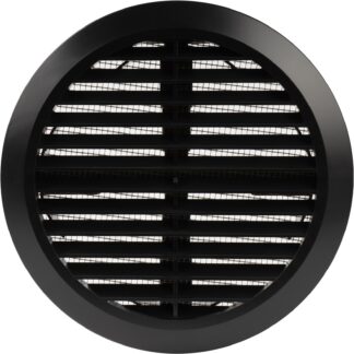 Ümar ventilatsioonirest putukavõrguga, must (100-150mm)