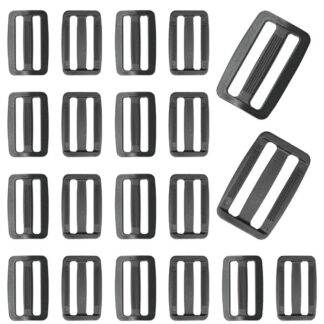 Seljakoti rihmade reguleerimispandlad, mustad (50tk, 38mm)