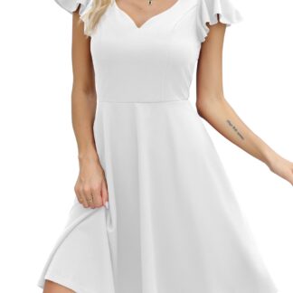 Valge mini-kokteilikleit (L)