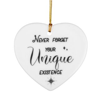 Südamekujuline keraamiline dekoratsioon, valge