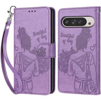 Telefonikaaned Google Pixel 9 Pro XL, lilla, kaarditaskutega