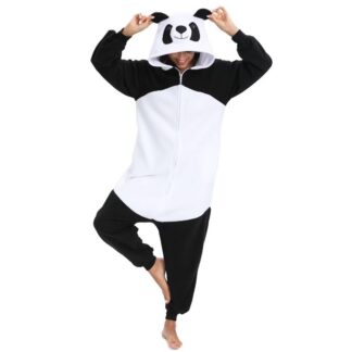 Panda-kostüüm täiskasvanutele, pidžaama (XL)