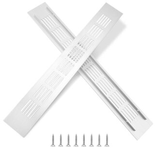 Alumiiniumist ventilatsioonirest, hõbedane (35x5cm)