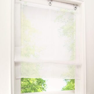 Rulookardin konksudega, valge, läbipaistev (80x130cm)