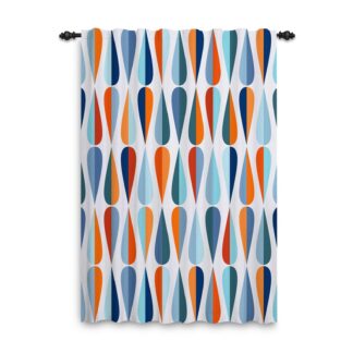 Geomeetrilise mustriga kardin (115x175cm)