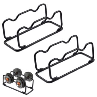 Hantlite hoiustamisrest, must (2tk)