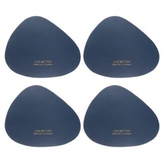 Nahast tassialused, sinine (4tk, 13.5x11cm)