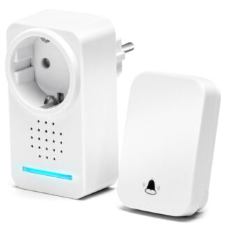 Juhtmevaba uksekell, veekindel, valge