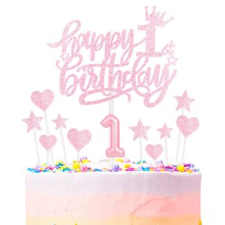 Tordikaunistuste komplekt ja küünal nr 8, heleroosa