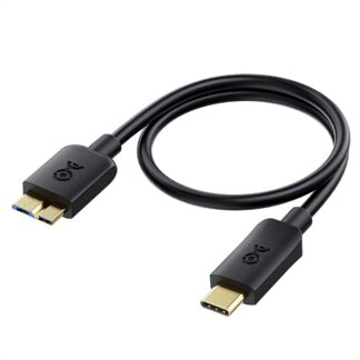 USB-C ja Micro USB 3.0 kaabel, must (30cm)
