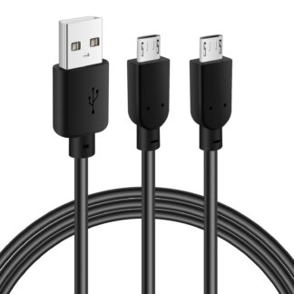 Micro USB kiirlaadimiskaabel, must (2tk, 100cm)