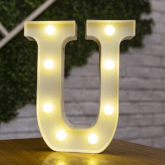 LED täht U, valge (22cm)