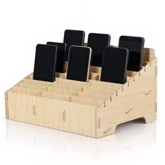 Puidust telefonide hoiukarp, khaki (30 vahega)