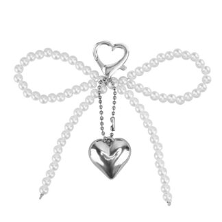 Pärlite ja lipsuga võtmehoidja, südamega