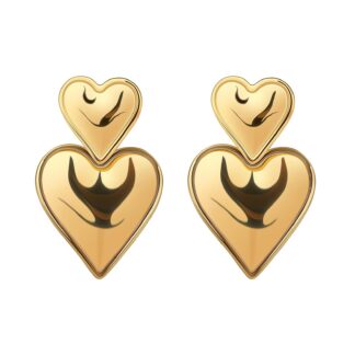 Kullatud südamega kõrvarõngad