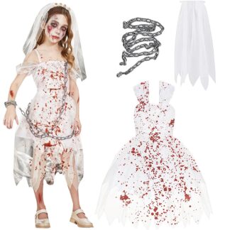Zombie-pruudi kostüüm tüdrukutele