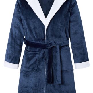 Kapuutsiga fliisist hommikumantel meestele (XL)