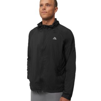 Kapuutsiga tuulejope meestele, must (XXL)