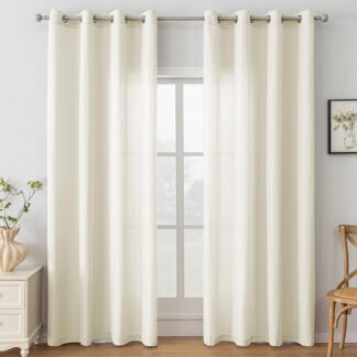 Õhulised tüllkardinad, beež (2tk, 140x260cm)