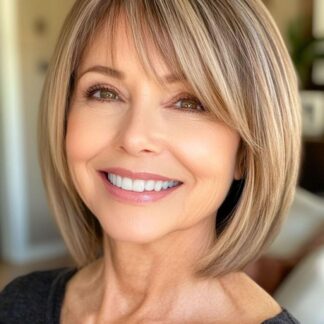 Naiste lühike bob-parukas tukaga, ombre-blond