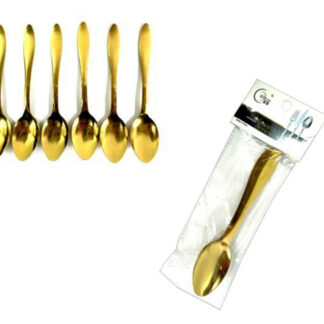 Kuldsed teelusikad 14 cm, 6 tk pakis
