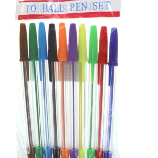 Värvilised pastakad, 10 tk pakis, kõik kirjutavad erinevat värvi