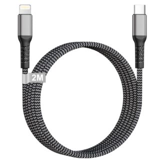 USB-C ja Lightning laadimiskaabel (2m)