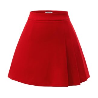 Naiste plisseeritud seelik-püksid, punased (XL)