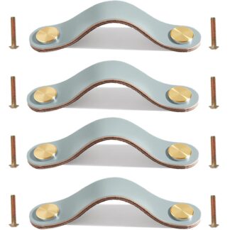 Nahast mööblikäepidemed, pruun (4tk, 17cm)