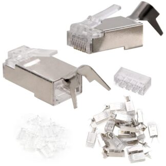 CAT7 RJ45 võrgukaabli pistikud, varjestatud (20tk)