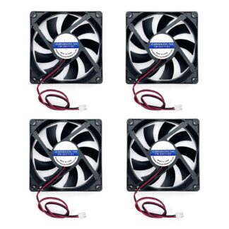 Harjadeta miniventilaator (4tk, 80x80x15mm, 24V)