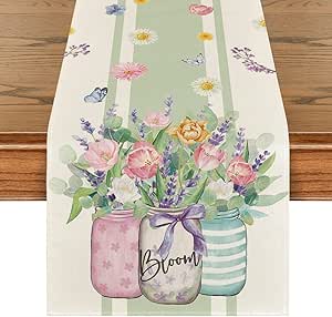 Piklik lilledega laudlina 40x180 cm