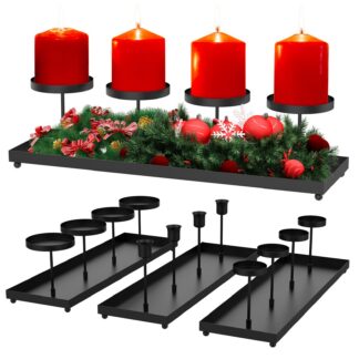 Advendiküünalde hoidik, must, metallist (42cm)