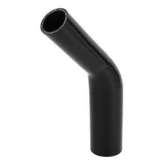 Silikoonist jahutusvoolik autole, 45-kraadine, must (38-51mm, 15cm)