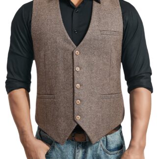 Tvidist vest meestele, pruun (S)