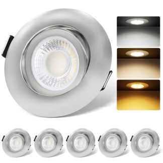 Hämardatavad LED süvisvalgustid (6tk, 6W, IP44)