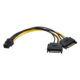 Toiteadapteri kaabel SATA 15-pin kuni PCIE 6-pin