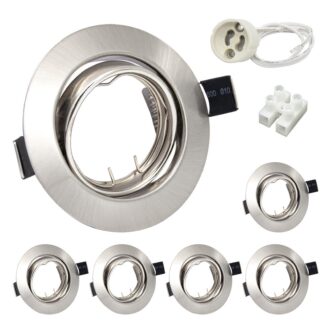 Süvistatavad LED-valgustite raamid GU10, roostevaba teras (6tk)