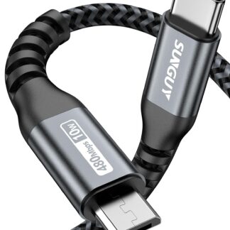 USB-C ja Micro-USB laadimisjuhe, hall (50cm)
