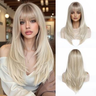 Sirge blond parukas tukaosaga